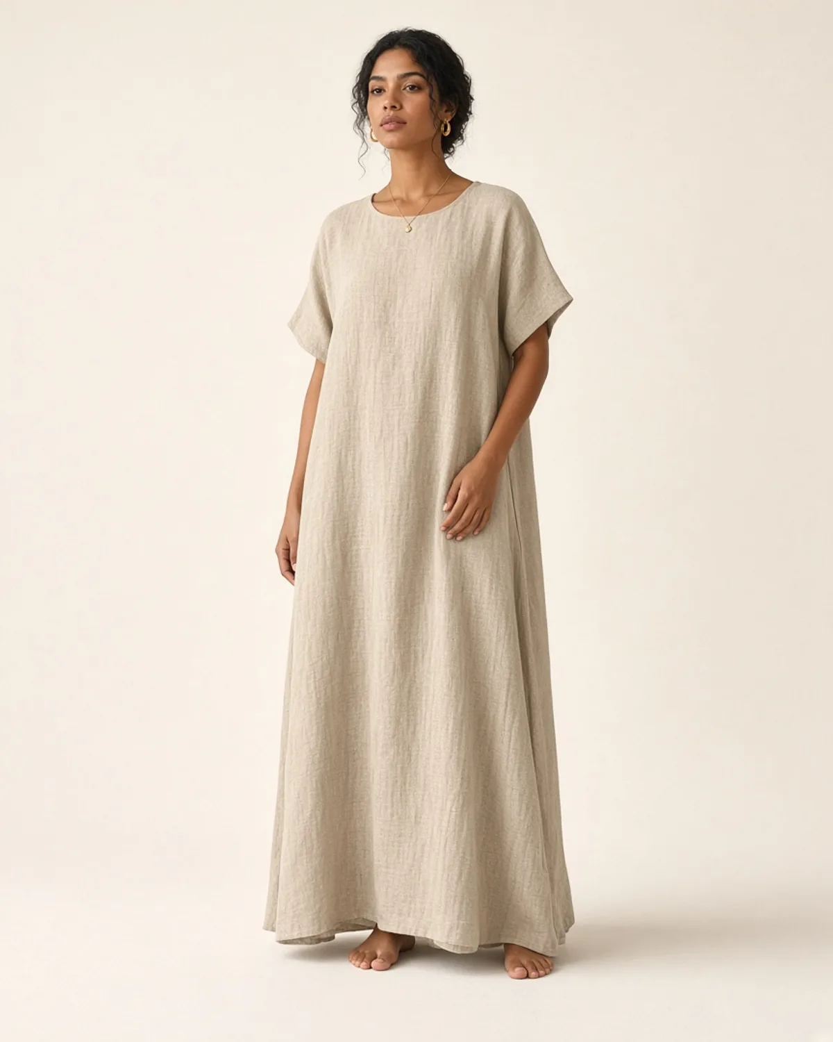 Robe longue en lin